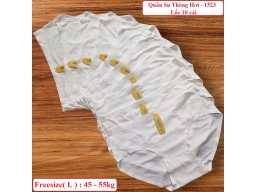 QUẦN SU THÔNG HƠI 1523 -  TRẮNG - LỐC 10 CÁI